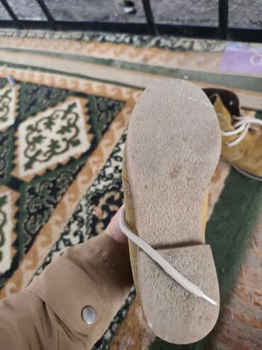 отдам даром дания: Замшевые ботинки-дерби (челси/дезерты) на шнуровке. турецкое — 4