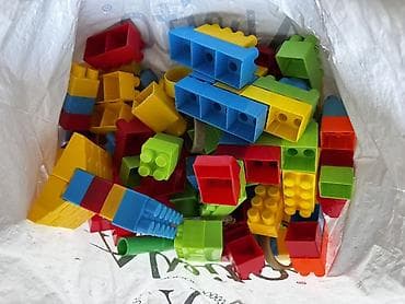 Крупные пластиковые строительные блоки для детей - Набор ярких