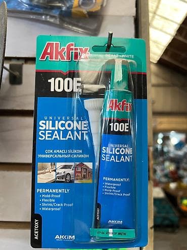 Клей-герметик: Akfix 100E Universal Silicone Sealant, белый (ACETOXY) - — 1