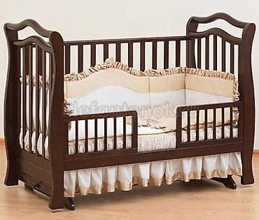 sofa bed: Детская кроватка-трансформер Giovanni (цвет: темный орех) + матрас — 2