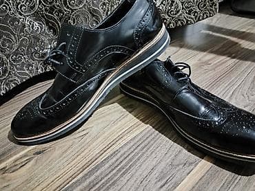 lining 38: Мужские дерби-броги, чёрные - Материал верха: гладкая кожа с — 2