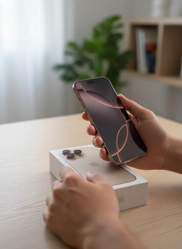 xr 128 бу: IPhone 16 Pro Max, Колдонулган, 256 ГБ, Desert Titanium, Заряддоочу түзүлүш, Каптама, Кабель, 100 % — 1