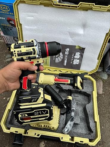 Дом и сад: Аккумуляторный набор электроинструмента 21V в кейсе Комплект — 3