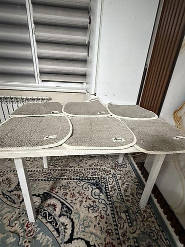 деревянные стулья: Набор сидушек/подушек на стулья (6 шт.) - Форма: прямоугольная с — 2