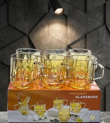 лимит: Набор стеклянных кружек High-Quality Glassware — 6 штук. - Материал — 2