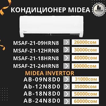 м 2: Сплит-система, Midea, Новый, 30-35 м², Классический — 1