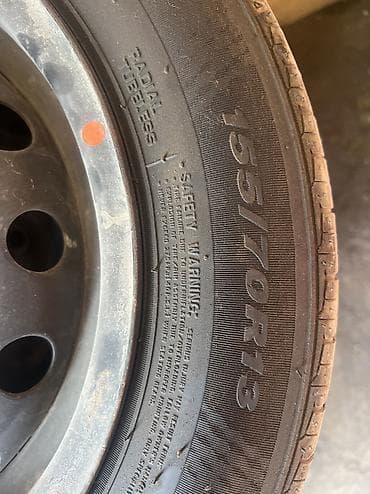 диск 13: Колеса в сборе 155 / 70 / R 13, Лето, Б/у, Комплект, Легковые, Железные, отверстий - 4 — 3