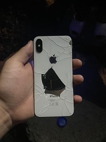IPhone X, Б/у, 64 ГБ, Белый, Чехол, 100 %