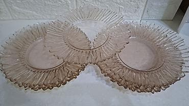 кухонный нож: Распродаю в связи с переездом!! Набор стаканов из синего стекла Блюдо — 6