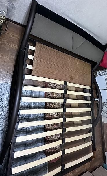 кровать двухспальная бу: Двуспальная кровать, Б/у, С матрасом, длина - 230 см — 5