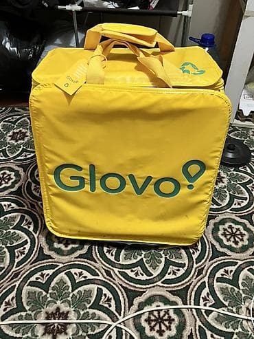 Терморюкзак курьера Glovo - Цвет: ярко‑жёлтый с логотипом Glovo -
