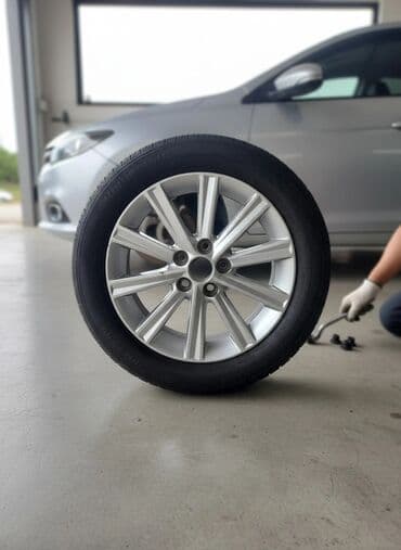 покупаем шины бу на переработку цена: Колеса в сборе 215 / 55 / R 17, Всесезонная, Б/у, 1 шт, Легковые, Литые, отверстий - 5 — 4