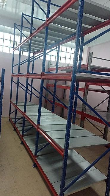 бизнес точки: Паллетные стеллажи для склада - Конструкция: разборная, рамная. Синие — 10