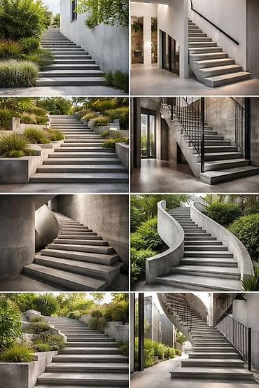 шкаф для дома и офиса: Бетонная лестница Для дома, Бесплатный замер, Форма лестницы: Винтовая — 2