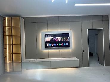 шкурка стены: Гарнитур для зала на заказ, TV зона, Дизайн, проект — 1