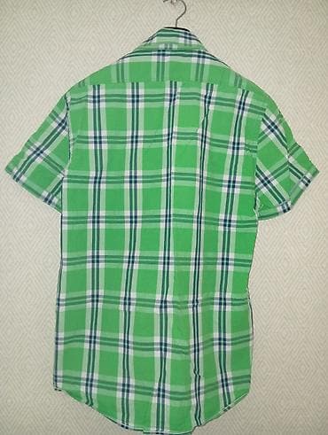 брюки в клетку: Мужская рубашка с коротким рукавом Размер ориентировочно M–L — 2