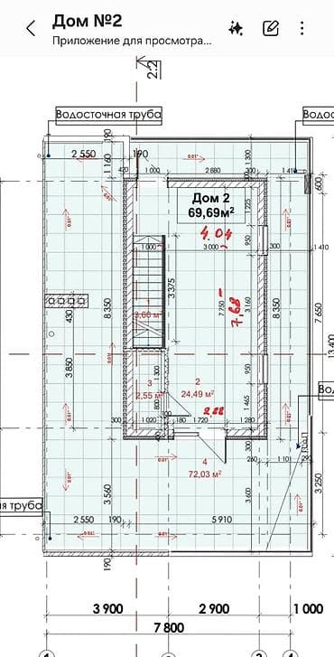 планировка дома: Проект одноэтажного дома с мансардой (Дома №1 и №2) - Общая площадь — 3