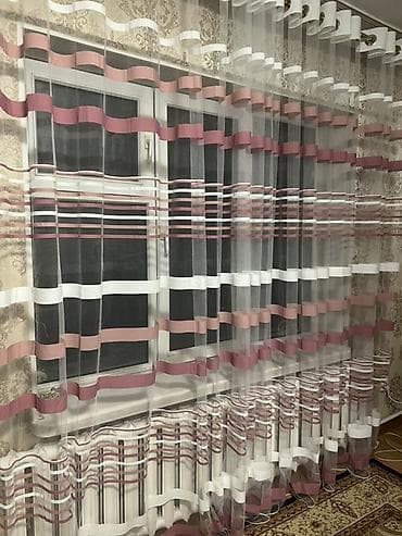 Текстиль: Тюль на люверсах с декоративными волнистыми полосами - Тип — 2