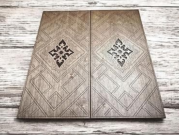 кости для нарды: Нарды КГ2104 деревянные с резным орнаментом - Материал: дерево — 6