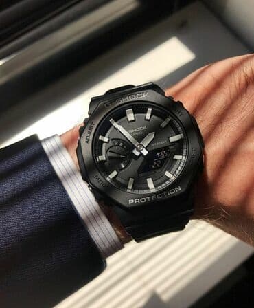 часы механические casio: G-shock ga-2100-1a ___ функции : секундомер, будильник, мировое время — 2