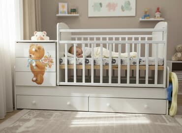 кровати трансформер: Детская кровать трансформер, Новый, Другой тип, цвет - Белый — 1