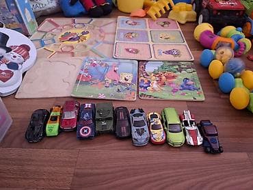 Детский мир: Игрушки разные 11 шт модельки железо. цена 2000с за все — 5