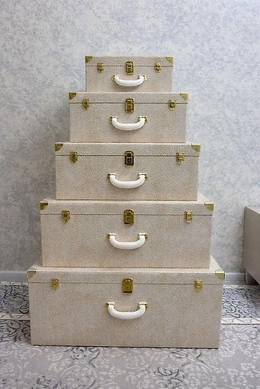Комоды: Сундук, Новый, Для приданого невесты, Другой тип, Бесплатная доставка, цвет - Бежевый — 1