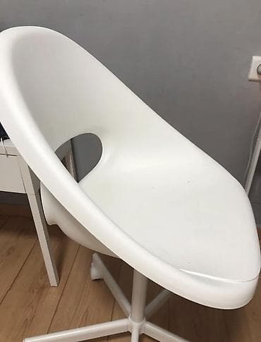 стулчик ош: Кеңсе отургучу, Колдонулган, түсү - Ак, Желим — 4
