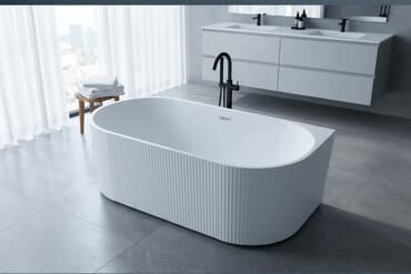 Ванна, Овальная, Материал: Акрил, Размер: 170 x 80 см, Бесплатная установка