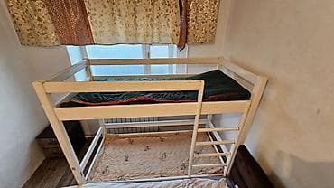 Дом и сад: Двухъярусная кровать из массива дерева, окрашенная в белый цвет — 2