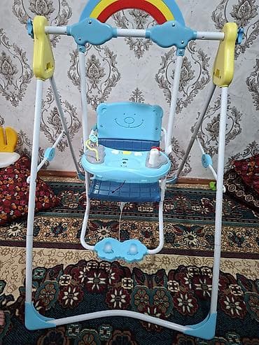 детский койнок: Детский высокий стульчик для кормления/отдыха + подвесные качели для — 5