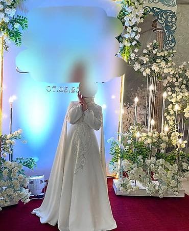 кумуш сепочка: Үлпөт көйнөгү, Мусулман, А-силуэт, Пайеткалар, Колдонулган — 5