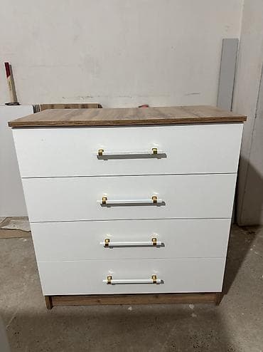 комод на кухню: Комод для одежды, Новый, Без зеркала, ЛДСП, цвет - Белый, Серый, Самовывоз, Платная доставка — 2