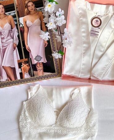 белая ночная сорочка: Нижнее белье в широком ассортименте Пижамы Бишкек ХалатЫ Бишкек — 3