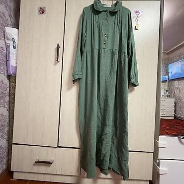 Жеке буюмдар: Күнүмдүк көйнөк, Узун модель, Креп, Бохо, XL, 2XL — 4