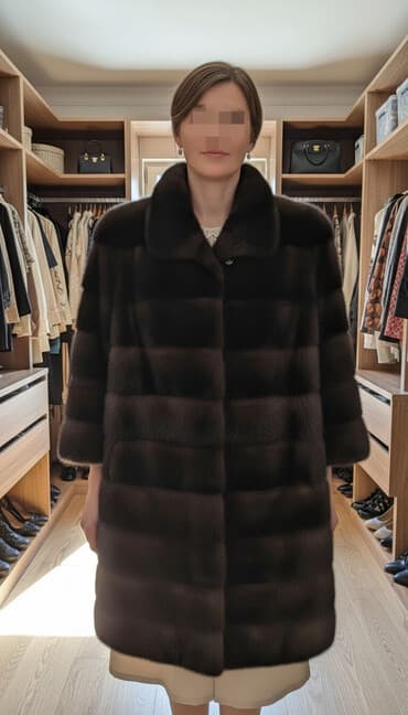 Шуба, Норка, Короткая модель, Китай, S