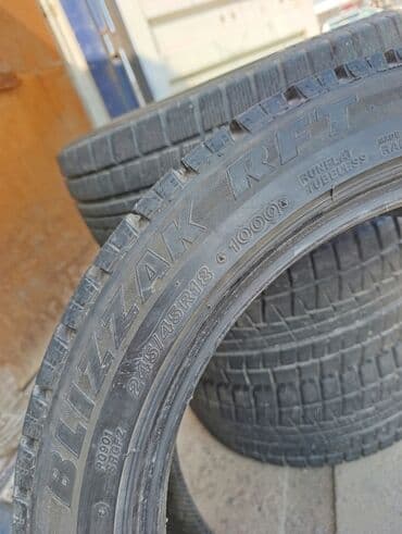 1С иштеп чыгуу: Шиналар 245 / 45 / R 18, Кыш, Колдонулган, Комплект, Жеңил унаалар, Жапония, Bridgestone — 8