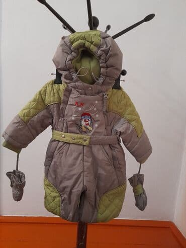 теплый детский костюм: Комбинезон - конверт мальчиковый. До 2х лет. Состояние хорошее — 2