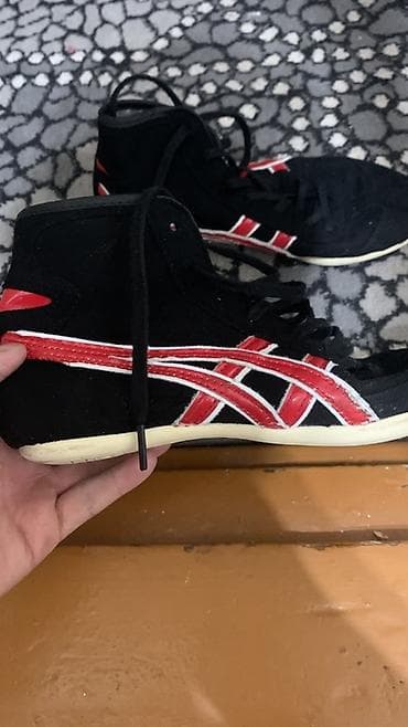 Жеке буюмдар: ASICS борцовки (wrestling shoes), высокая модель. - Цвет: черный — 4