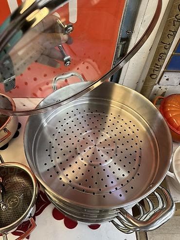 поравой: Пароварка из нержавеющей стали, многоярусная (3 уровня + базовая — 3
