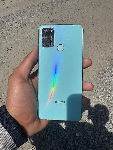 honor 9a: Honor 9A, Б/у, 64 ГБ, цвет - Голубой, 2 SIM — 1