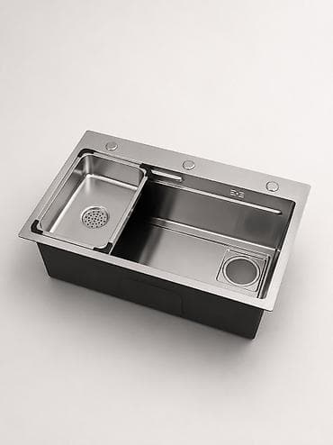 silver kitchen: Кухонная мойка SUS304 75×45 см Стильная и практичная кухонная мойка — 8