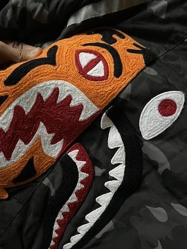 курты: Куртка A Bathing Ape (BAPE) Shark/Tiger - Цвет: чёрный камуфляж — 4