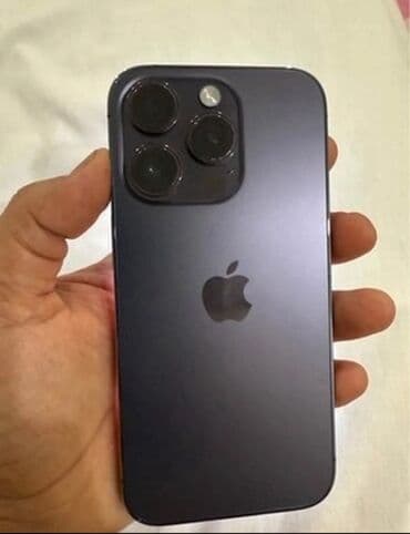 IPhone 14 Pro, Б/у, 128 ГБ, Графит, Защитное стекло, Чехол, 79 %