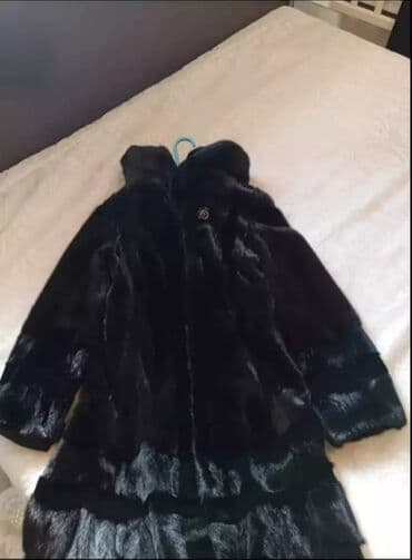 срочно продаю в связи с переездом: Шуба, Норка, По колено, Италия, С капюшоном, XL — 1