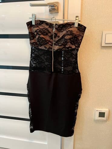 красное платье с открытыми плечами: Платье гипюровое — 4