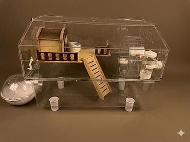 говорящий хомяк: Б/у. Без хомяка Прозрачный модульный — 1