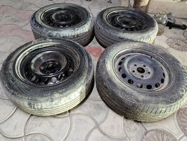 колёса на матиз: Колеса в сборе 205 / 60 / R 15, Лето, Б/у, Комплект, Легковые, Железные, отверстий - 5 — 1