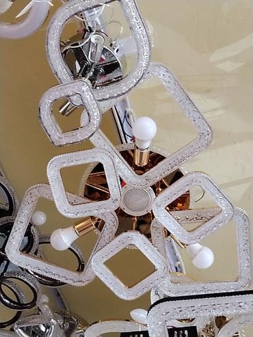 led matrix panel: Потолочная люстра с комбинированным освещением и современным — 1