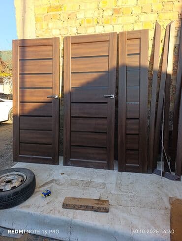 двери мешкомнатный: Межкомнатная глухая дверь, МДФ, В лофт стиле, цвет - Коричневый — 3